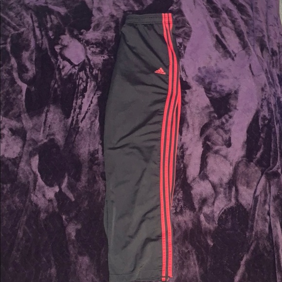 Black and Red Adidas Sweatpants - Picture 1 of 3